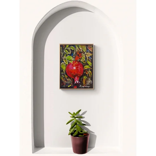 Dallardan Nar Yağlı Boya Tablosu