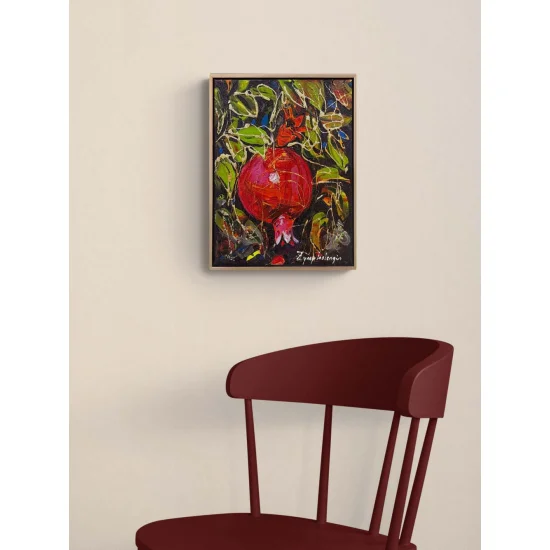 Dallardan Nar Yağlı Boya Tablosu