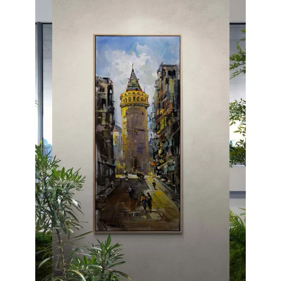 Kule Sokaklarında Yağlı Boya Tablosu