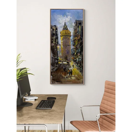 Kule Sokaklarında Yağlı Boya Tablosu