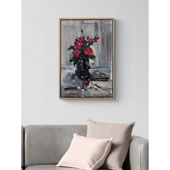 Güllerin Sessizliği Yağlı Boya Tablosu