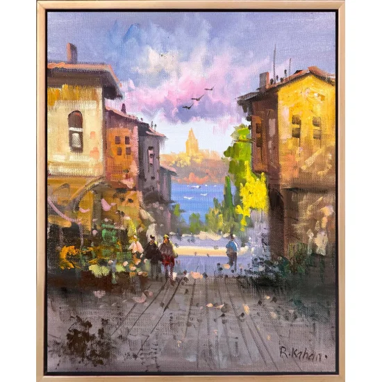 Streets Opening to the Bosphorus Oil Painting