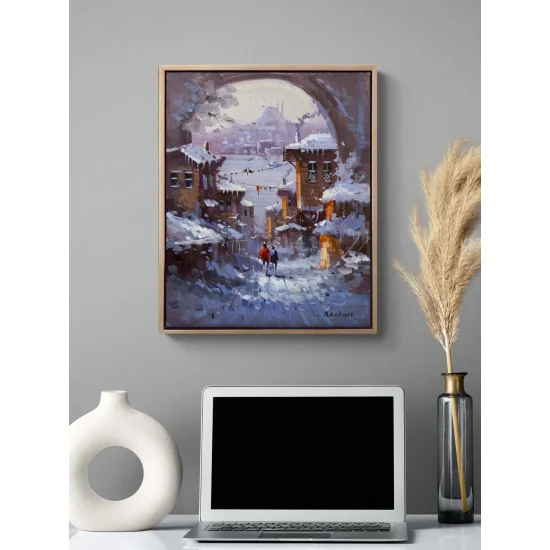 Snow Time in Istanbul Oil Painting