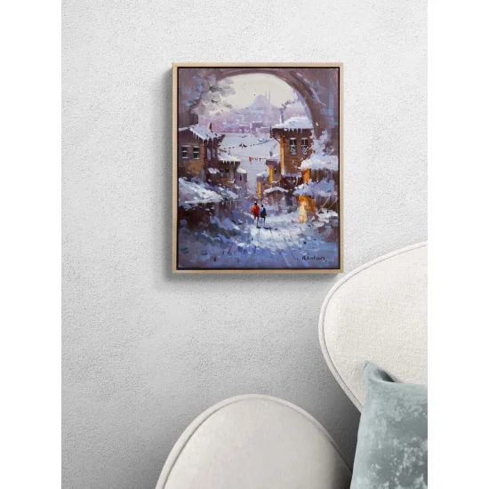 Snow Time in Istanbul Oil Painting