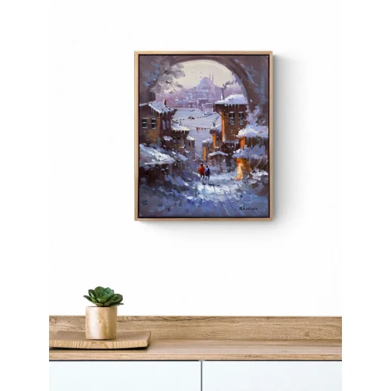 Snow Time in Istanbul Oil Painting