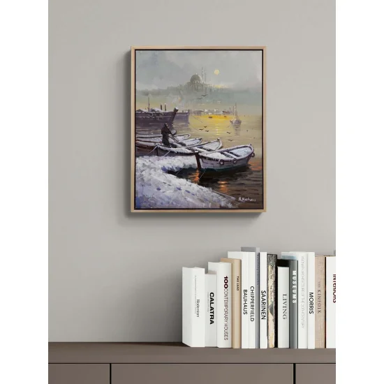 Kış Zamanı Boğaz Yağlı Boya Tablosu