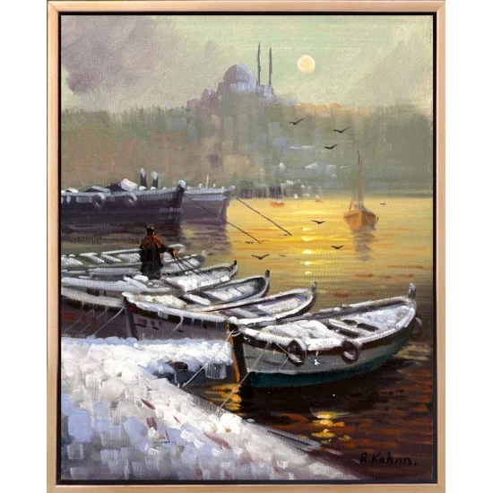 Kışın İstanbulda Yağlı Boya Tablosu