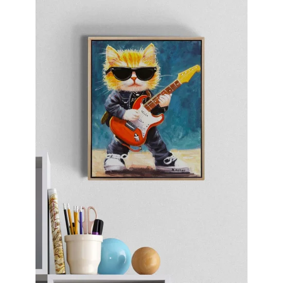 Kedi Star Yağlı Boya Tablosu