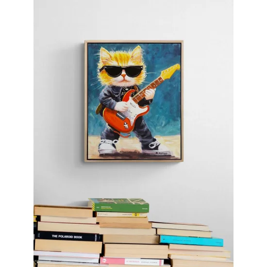 Kedi Star Yağlı Boya Tablosu