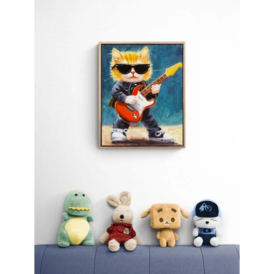 Kedi Star Yağlı Boya Tablosu