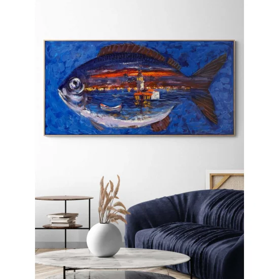 Tower in the Heart of the Fish Oil Painting