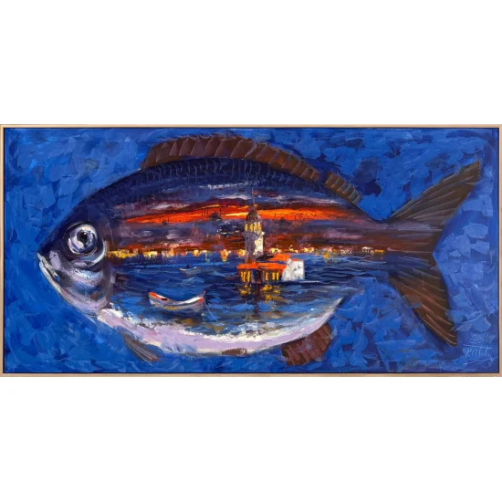 Tower in the Heart of the Fish Oil Painting