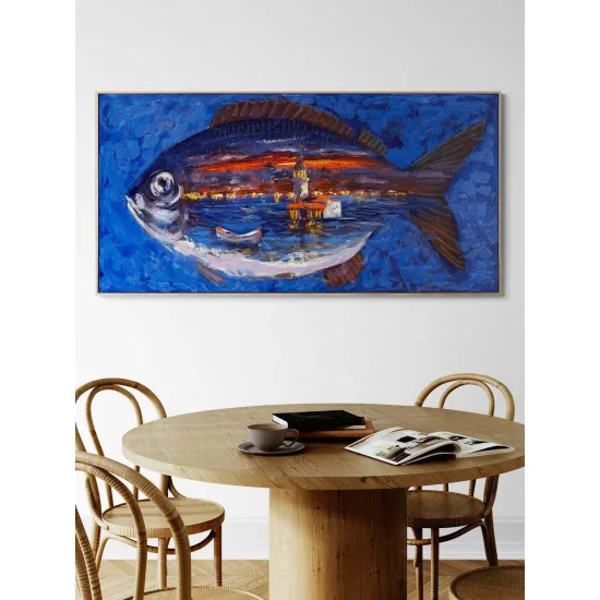 Tower in the Heart of the Fish Oil Painting