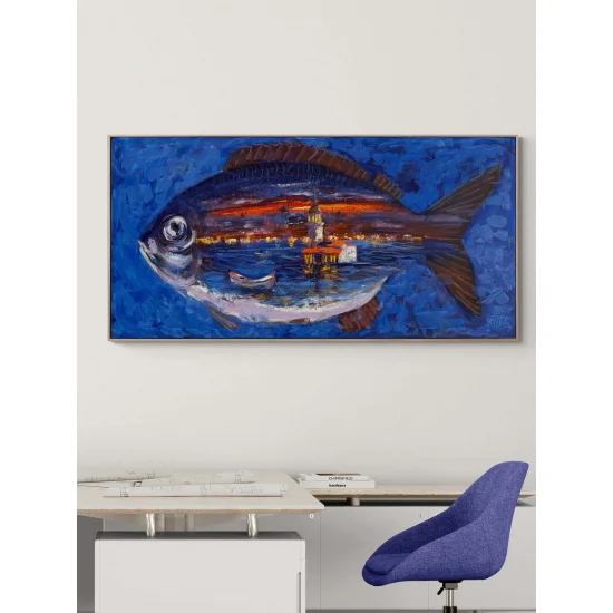 Tower in the Heart of the Fish Oil Painting