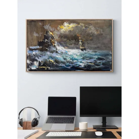 Denizde Sessiz Dalgalar Yağlı Boya Tablosu