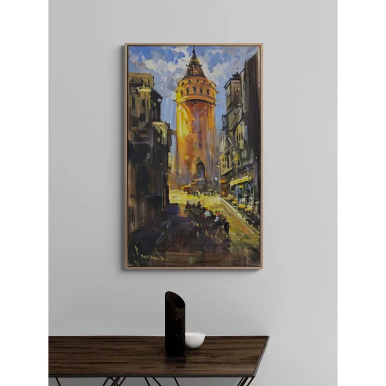 Streets in the Shadow of the Tower Oil Painting
