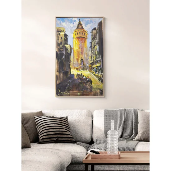 Streets in the Shadow of the Tower Oil Painting