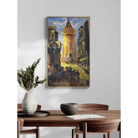 Streets in the Shadow of the Tower Oil Painting