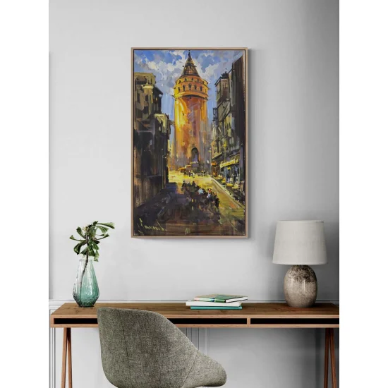 Streets in the Shadow of the Tower Oil Painting