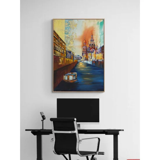 Budapeşte Gölgesinde Yağlı Boya Tablosu