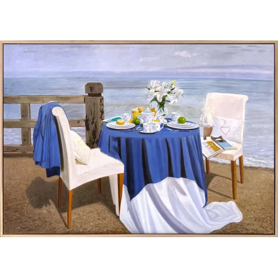 Deniz Kenarında Sabah Yağlı Boya Tablosu