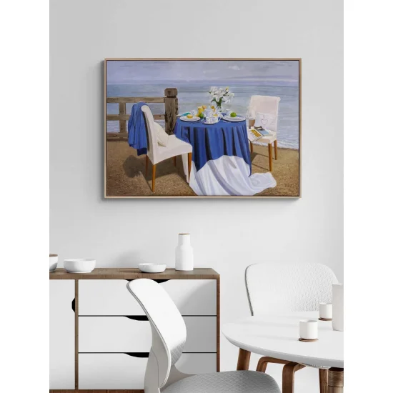 Deniz Kenarında Sabah Yağlı Boya Tablosu