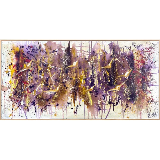 Kuşlarla Yansımalar Yağlı Boya Tablosu