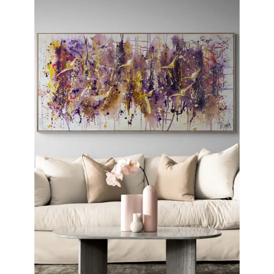 Kuşlarla Yansımalar Yağlı Boya Tablosu