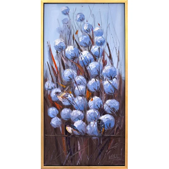 Modern Pamuk Tarlası Yağlı Boya Tablosu