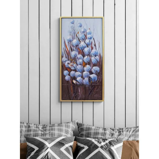 Modern Pamuk Tarlası Yağlı Boya Tablosu