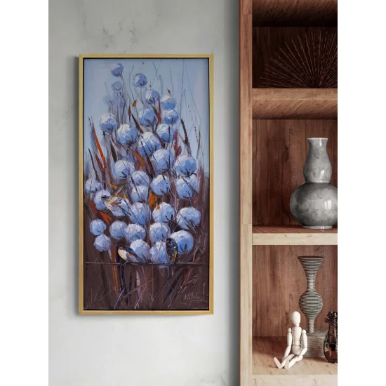 Modern Pamuk Tarlası Yağlı Boya Tablosu