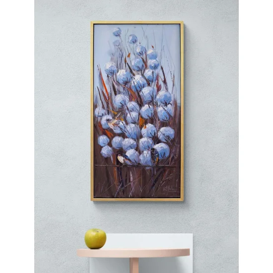 Modern Pamuk Tarlası Yağlı Boya Tablosu