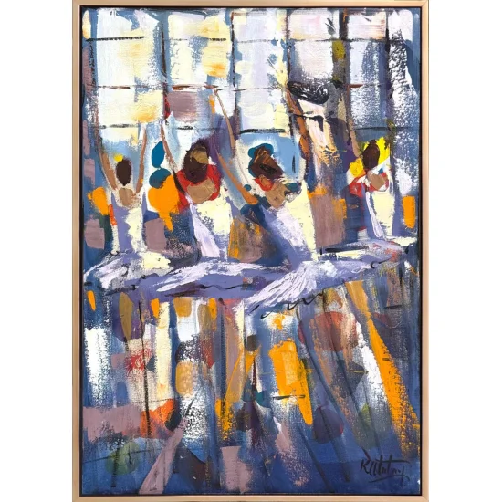 Işığın Bedeni Balerinler Yağlı Boya Tablosu