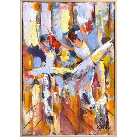 Ayışığında Balerinler Yağlı Boya Tablosu