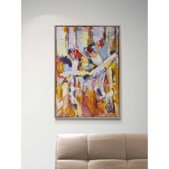 Ayışığında Balerinler Yağlı Boya Tablosu