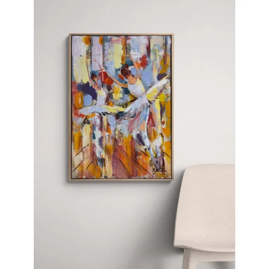 Ayışığında Balerinler Yağlı Boya Tablosu