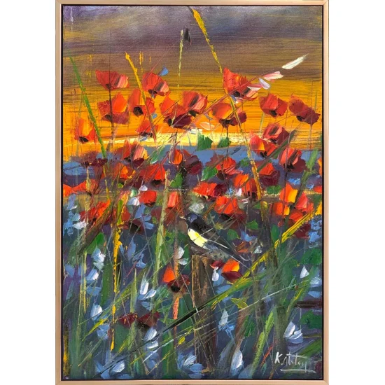 Whispers of the Poppies Oil Painting