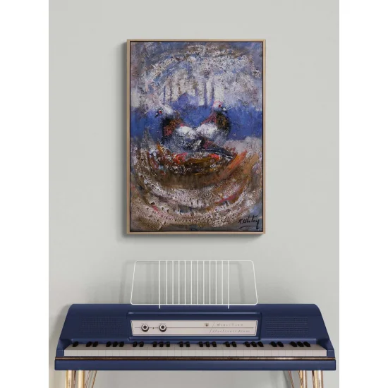 Boğazda Güvercinlerin Dansı Yağlı Boya Tablosu