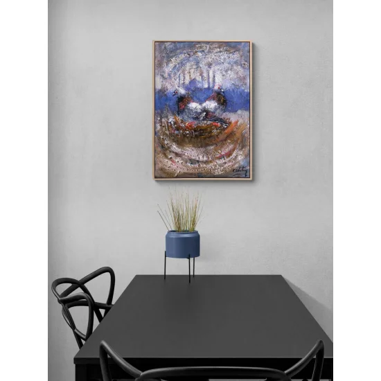 Boğazda Güvercinlerin Dansı Yağlı Boya Tablosu