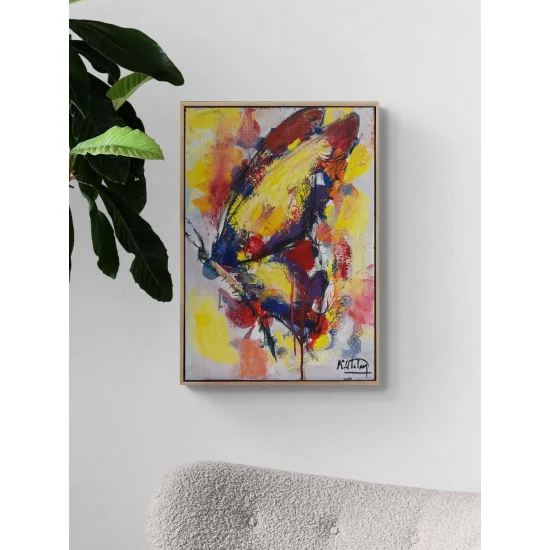 Renklerin Kanatları Yağlı Boya Tablosu