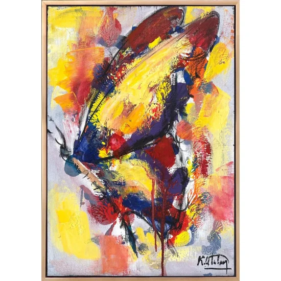 Renklerin Kanatları Yağlı Boya Tablosu