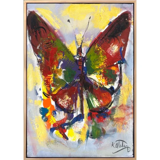 Bir Kelebeğin Masalı Yağlı Boya Tablosu