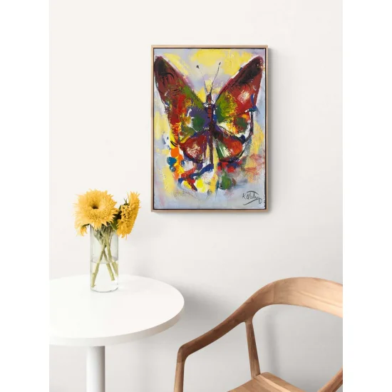 Bir Kelebeğin Masalı Yağlı Boya Tablosu