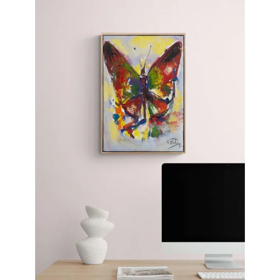 Bir Kelebeğin Masalı Yağlı Boya Tablosu