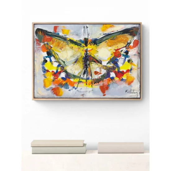 Kelebeğin Renkleri Yağlı Boya Tablosu