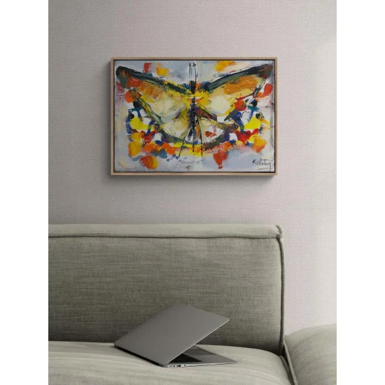 Kelebeğin Renkleri Yağlı Boya Tablosu