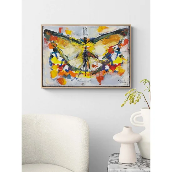 Kelebeğin Renkleri Yağlı Boya Tablosu