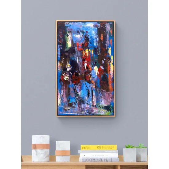 Kalabalıklarda Galata Yağlı Boya Tablosu