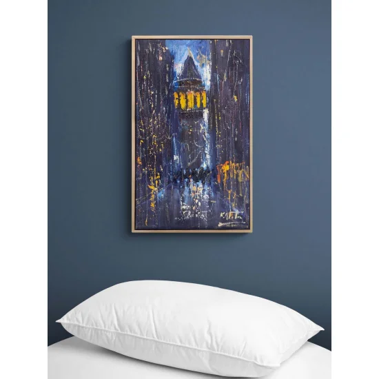 Bir Akşam Vakti Galata Yağlı Boya Tablosu