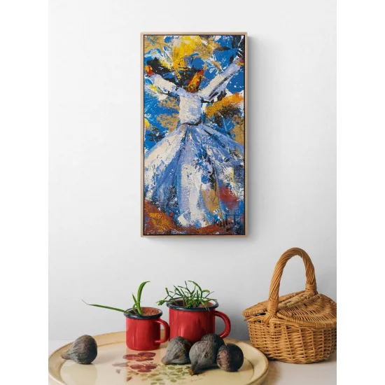 Mavi Derviş Yağlı Boya Tablosu